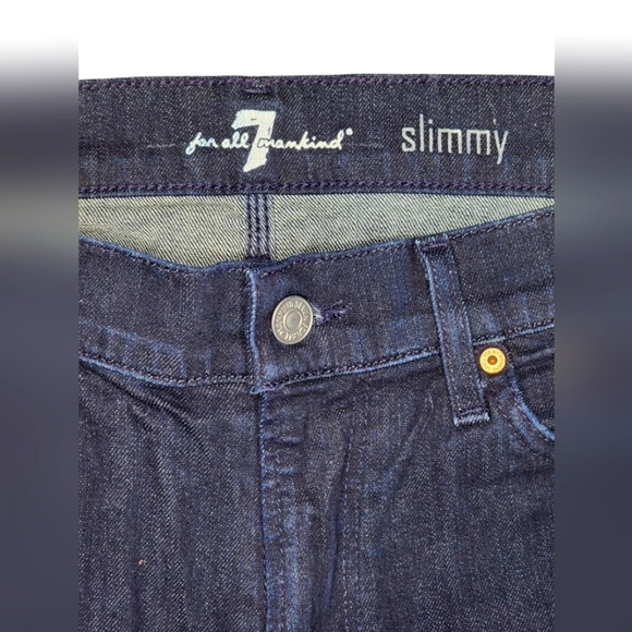 7 FOR ALL MANKIND men's slimmy jeans, size 33, darkwash - Picture 2 of 6